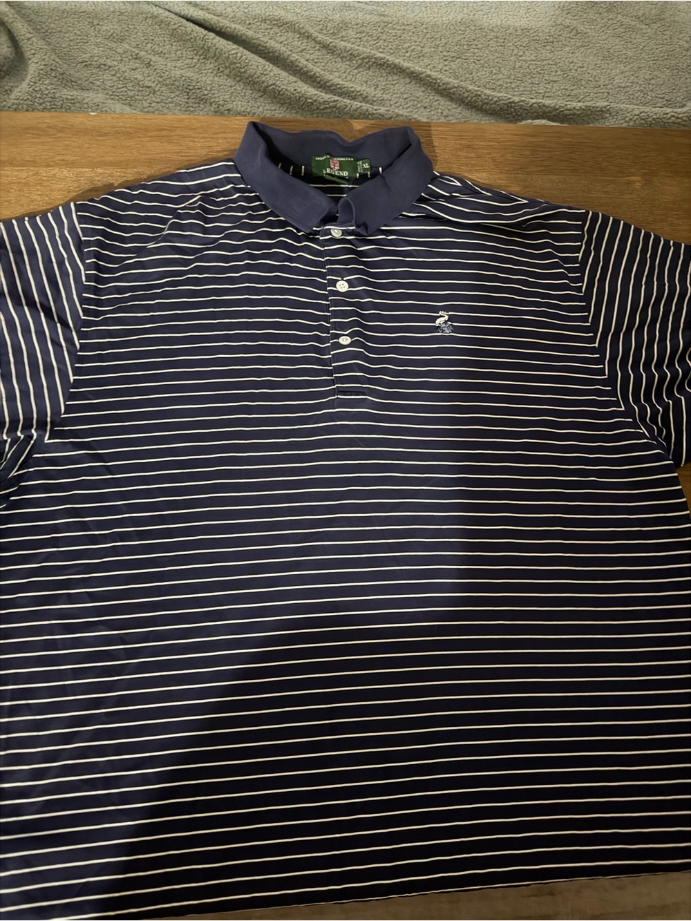 Lost Tree Club cotton polo XL blue striped